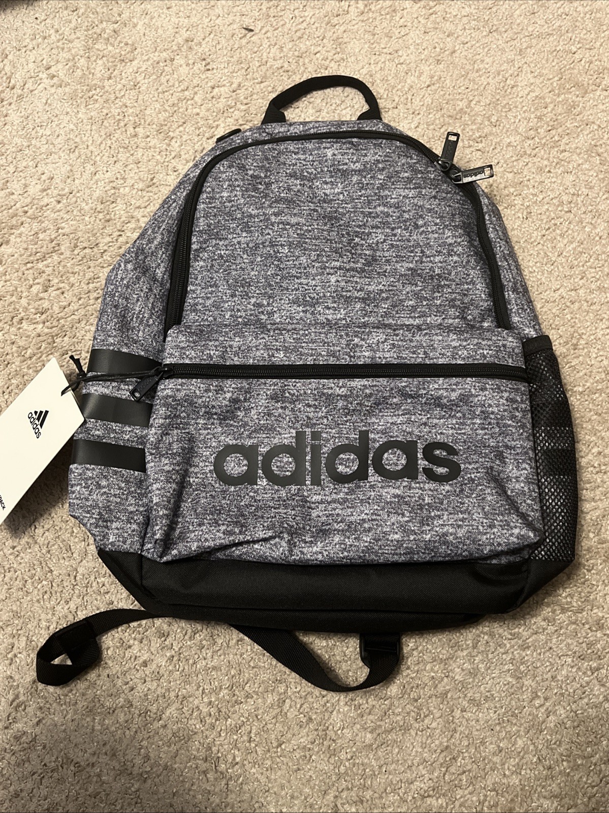 adidas Youth Classic 3S Backpack Bag Black/grey New