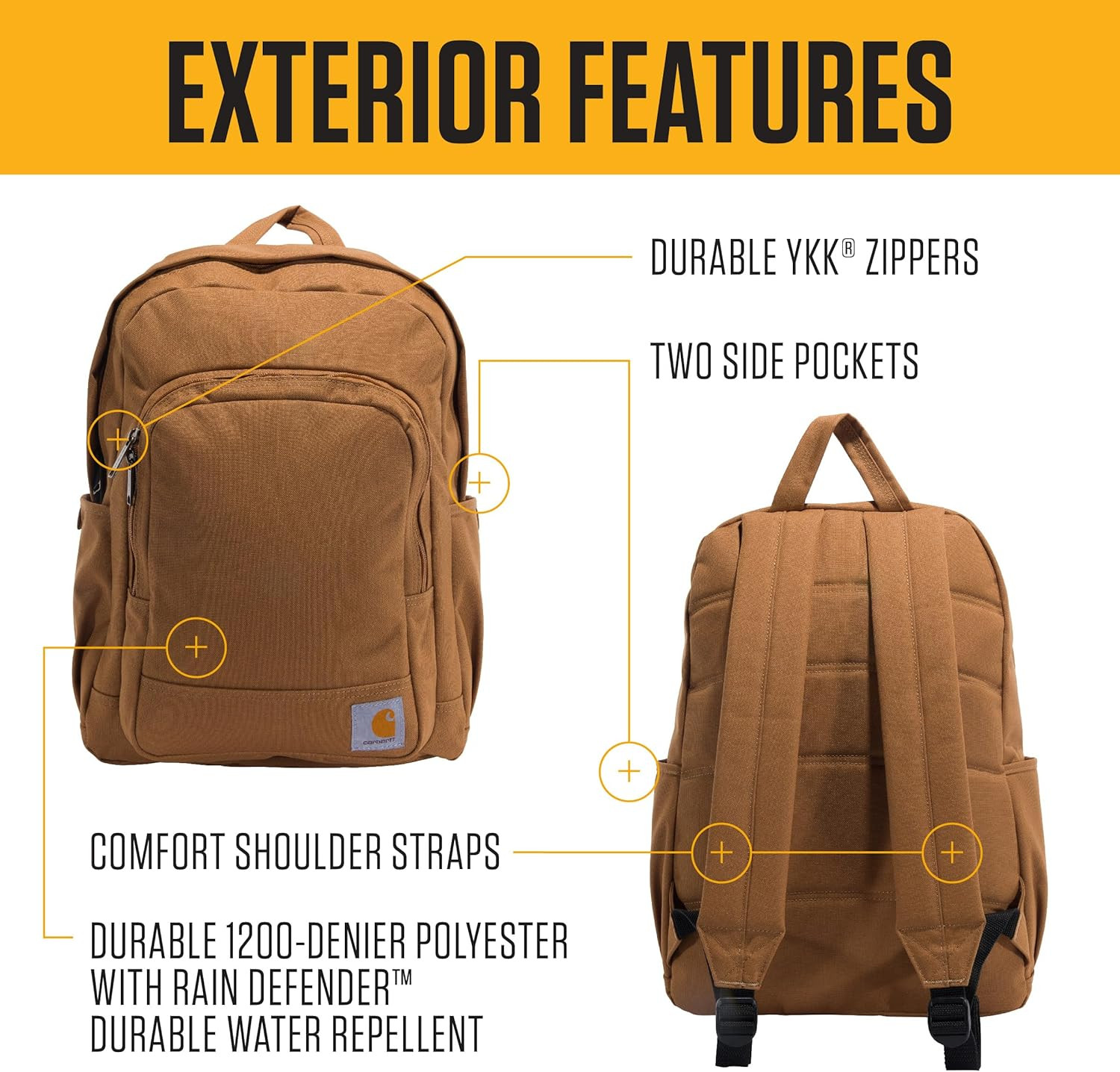 25L Classic Laptop Backpack, Durable Water-Resistant Pack W/ 15″ Laptop Sleeve a