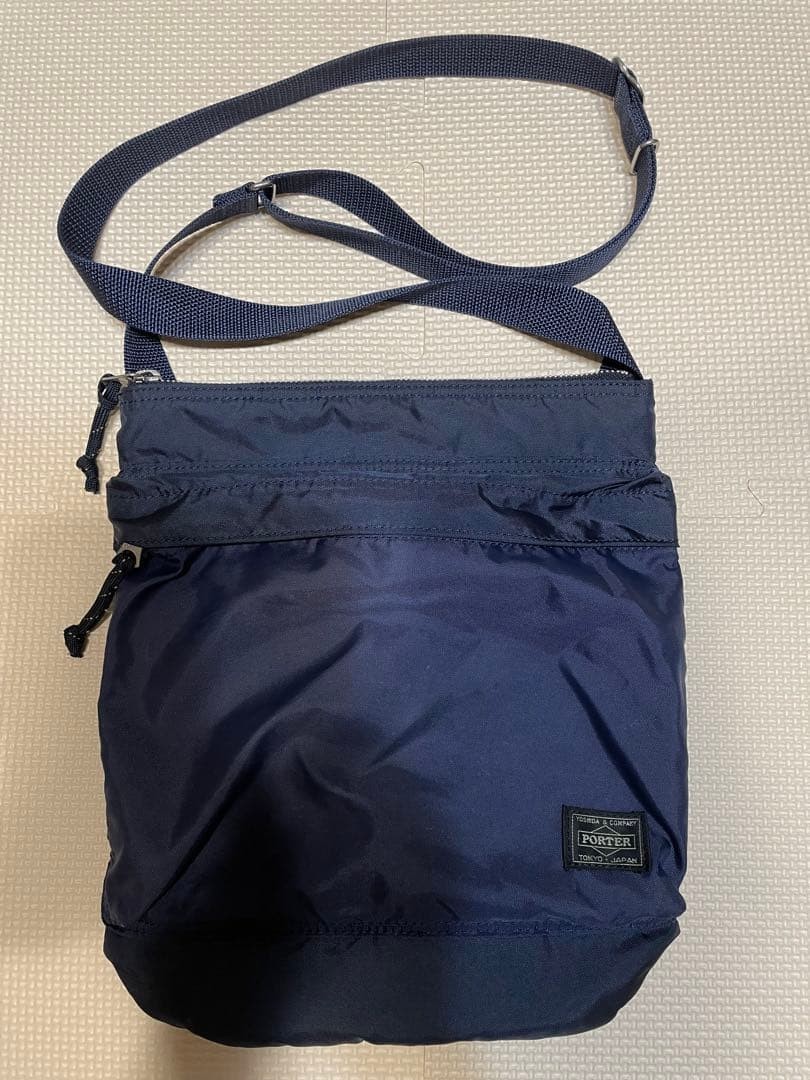 PORTER Yoshida FORCE Shoulder Bag Navy Japan Authentic