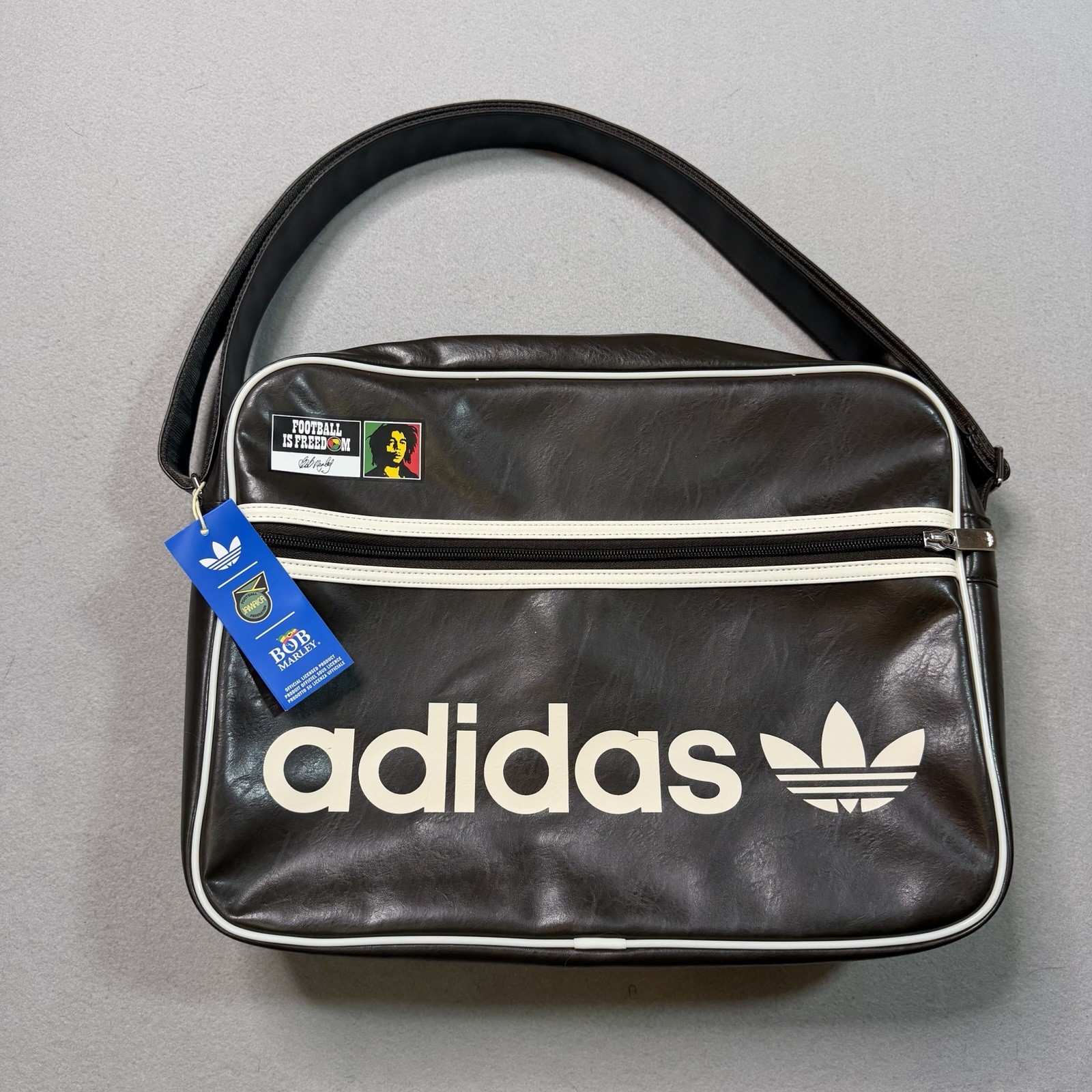 Adidas Originals Bob Marley Airliner Messenger Brown Retro Bag Jamaica Football