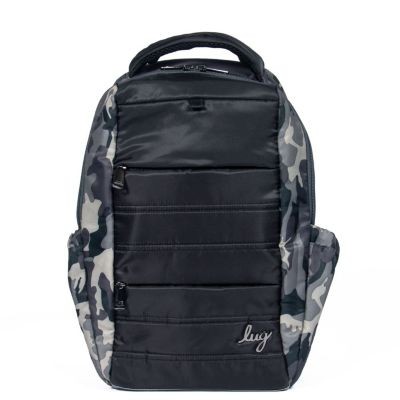 Lug Hopper Backpack – Sleek Black, Unisex, Dual Accessory Slots, Ideal for Trave