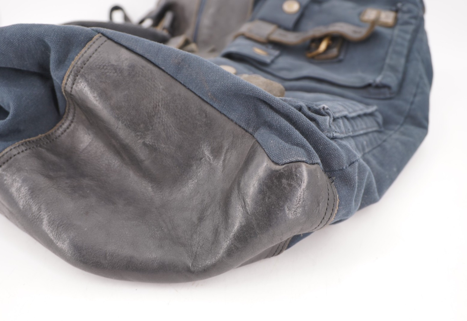 MINT | $845 BELSTAFF OVERNIGHT CANVAS LEATHER SATCHEL MALENOTTI NAVY CARRYALL