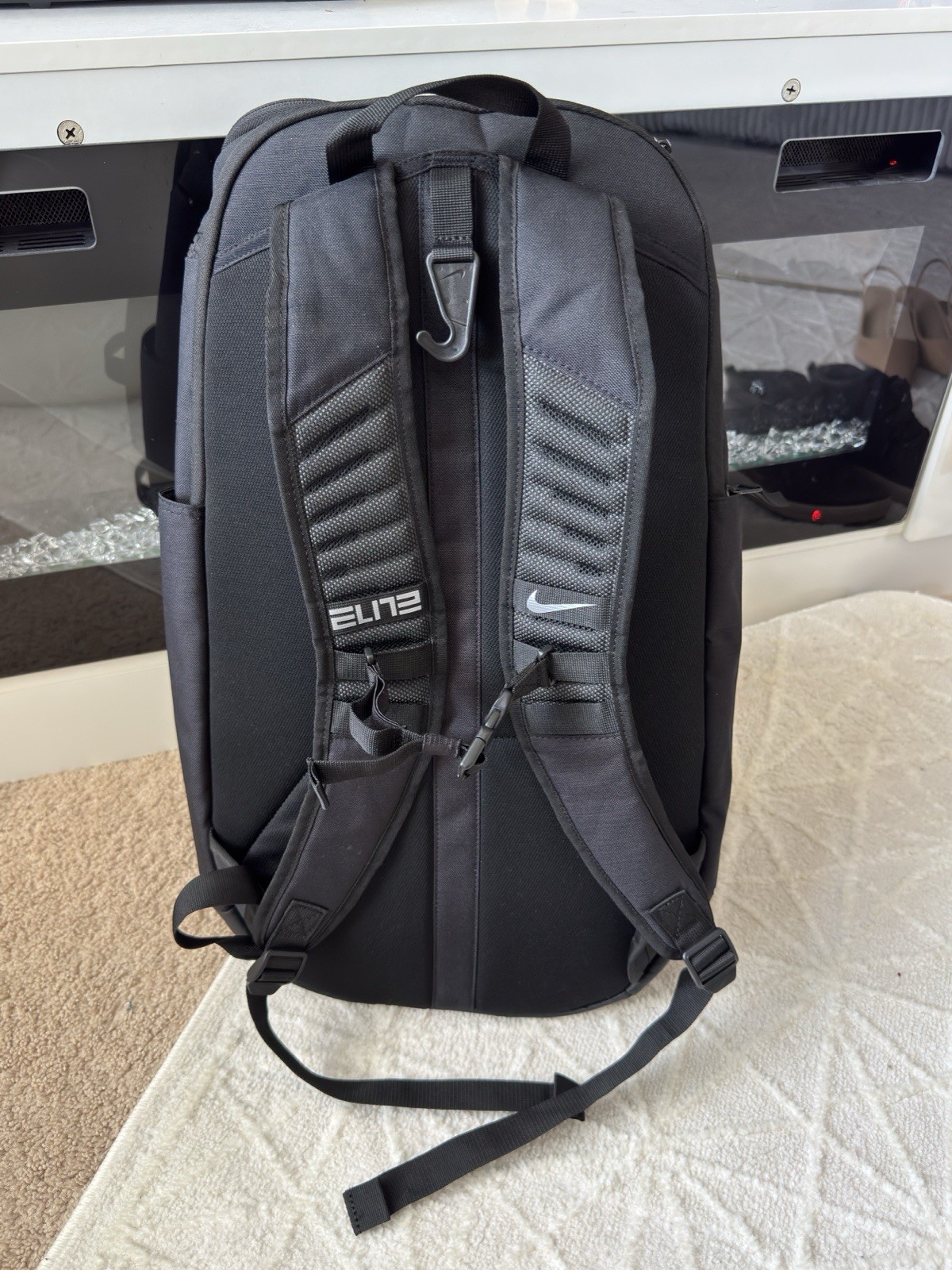 Nike Hoops Elite Pro Basketball Backpack Gym School Black Sports