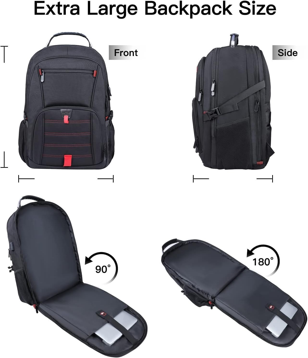 ANTERK Extra Large Travel Laptop Backpack, 17.3 Inch Carry on Backpack for Me…