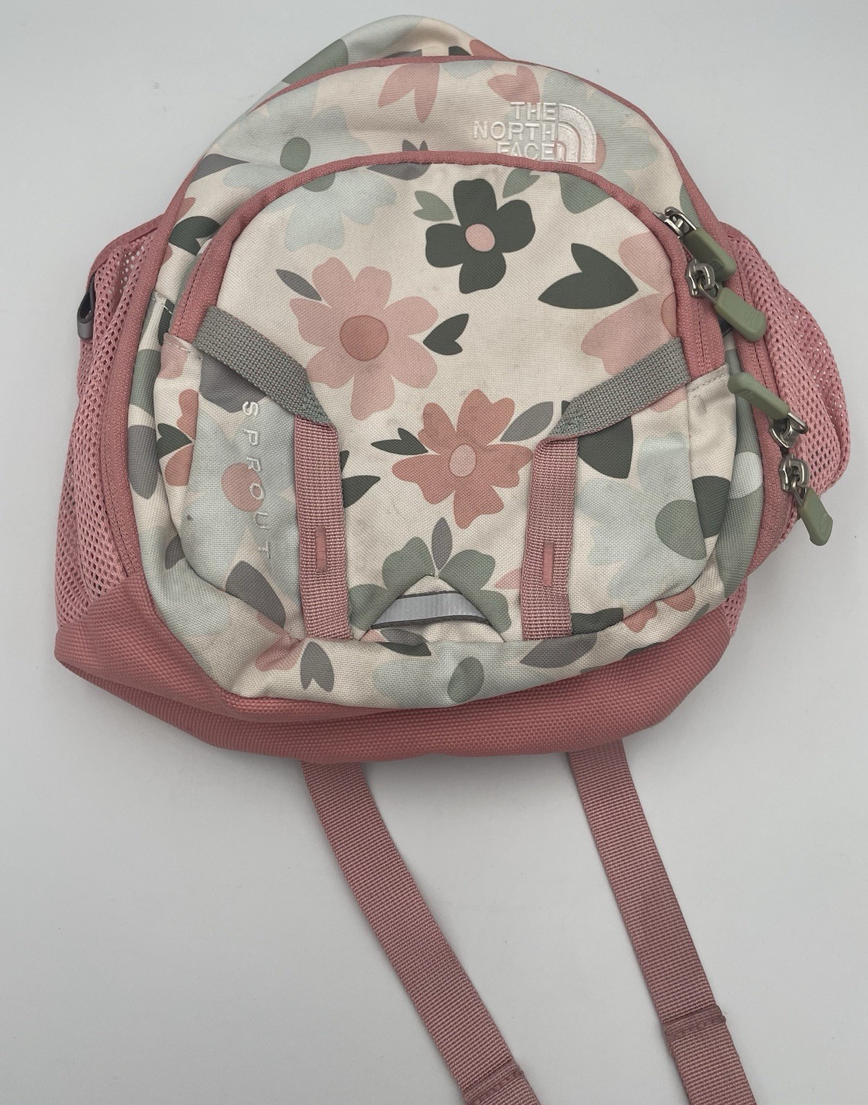 The North Face Sprout Backpack Multi Pink Gray Floral Purse Handbag Kids Travel