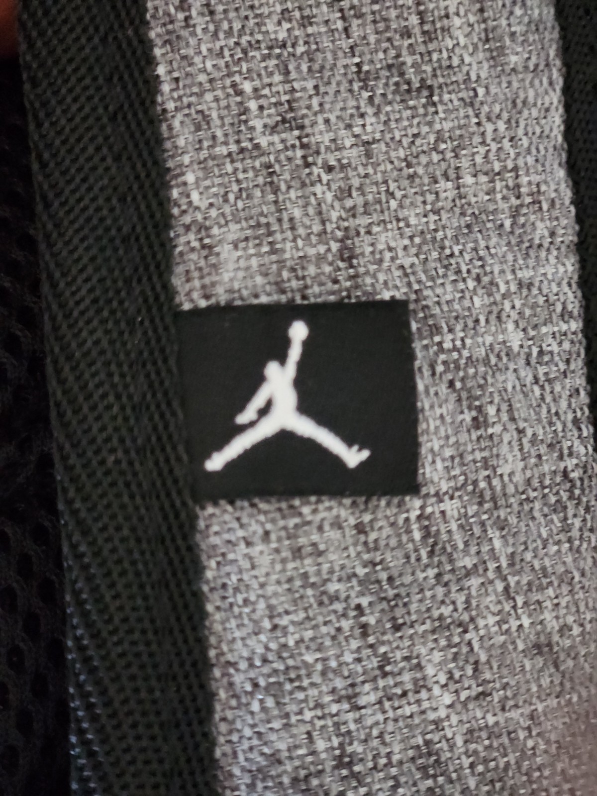 Air Jordan Gray/Black Backpack Bottle Pocket Zip Fits 15″ Laptop + Pouch