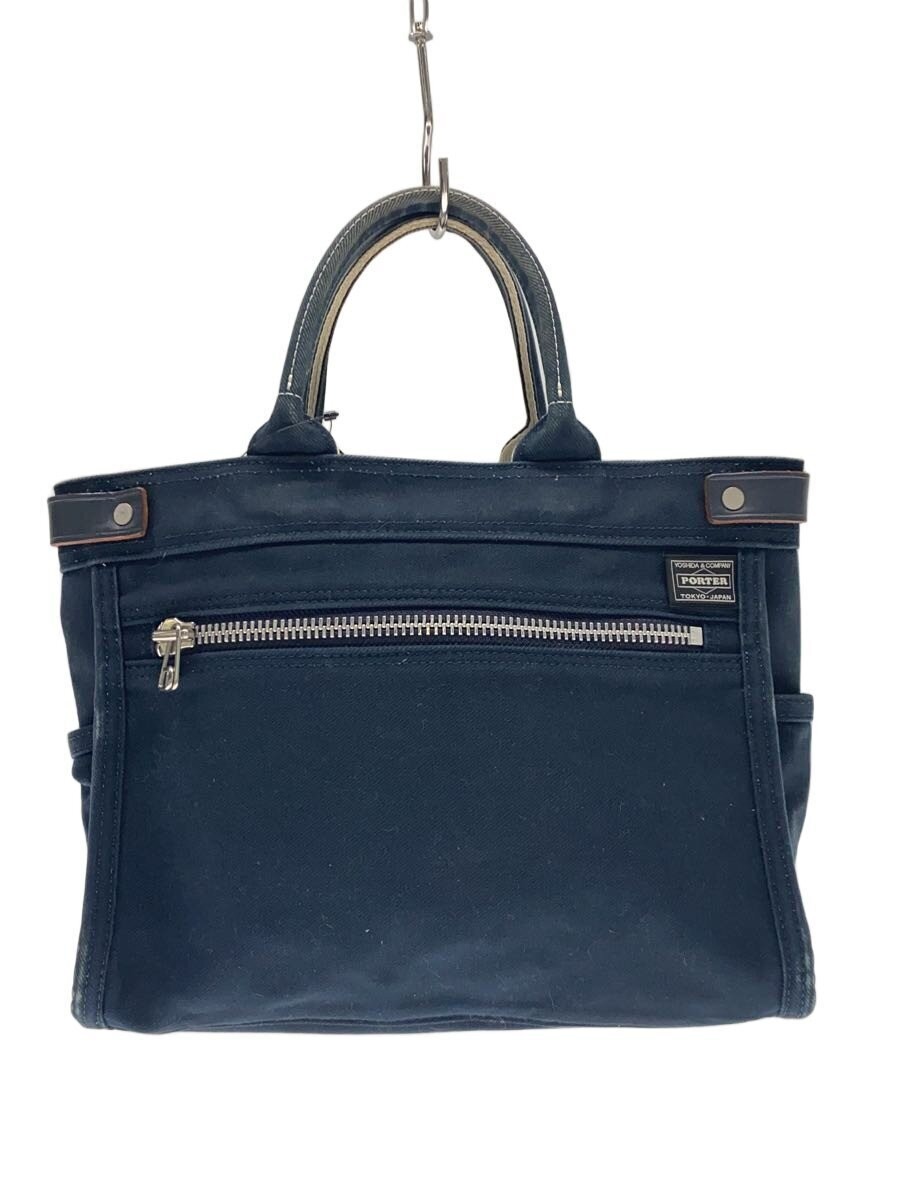 Authentic PORTER Canvas Tote Bag Navy 10cm Depth 23cm Height 28cm Width Handle W