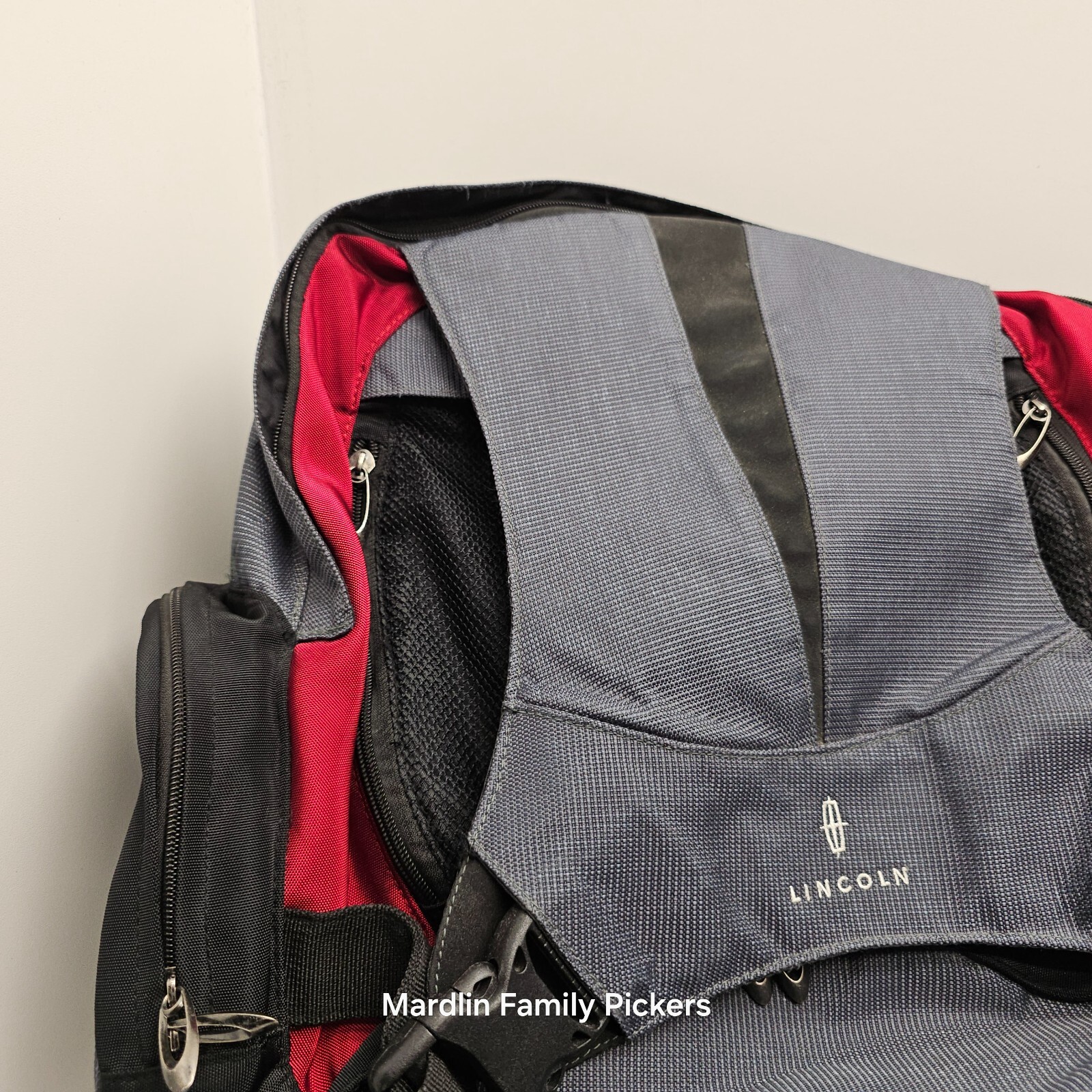 Lincoln Backpack Rucksack Gray Red Black Promotional Travel School Bag Padded