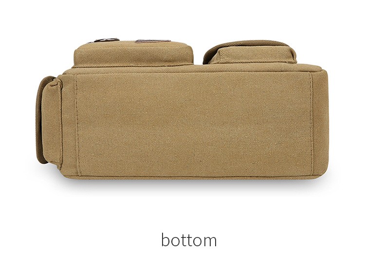 Men’s Vintage Canvas Crossbody Bag Messenger Shoulder Satchel School Bookbag