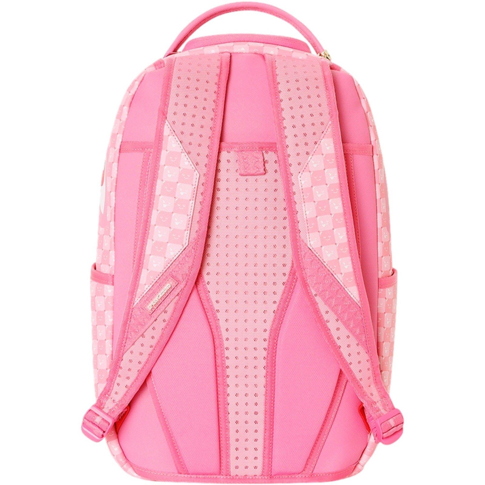 Sprayground Pink Check Faces Backpack🔥New Bookbag Large School Travel Bag