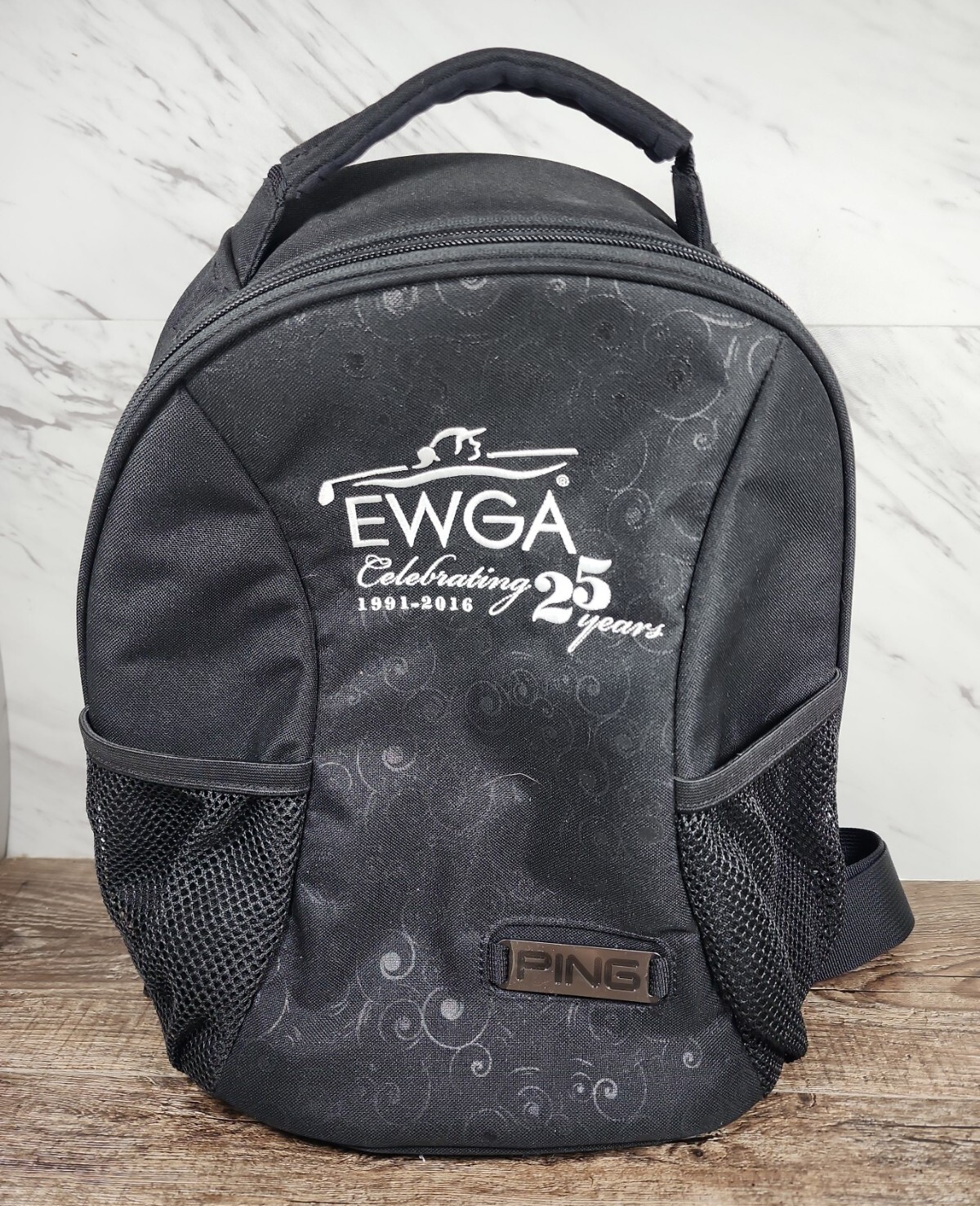 ☆LOOK☆ ~Ping Golf Steel Black Grey Backpack Laptop Bag 🎒 ~ ☆NICE☆