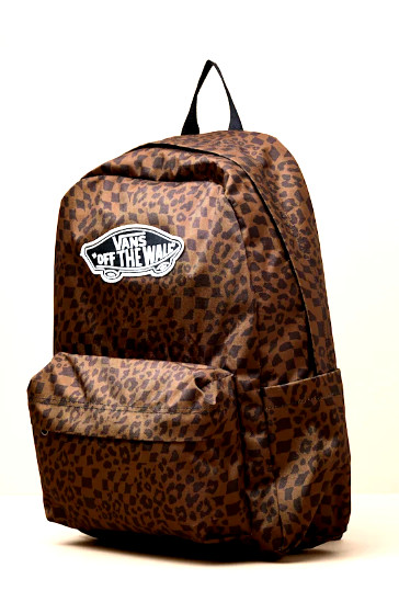 NWT Vans OLD SKOOL CLASS BACKPACK Travel Gym School Bag BROWN BLACK Animal Print