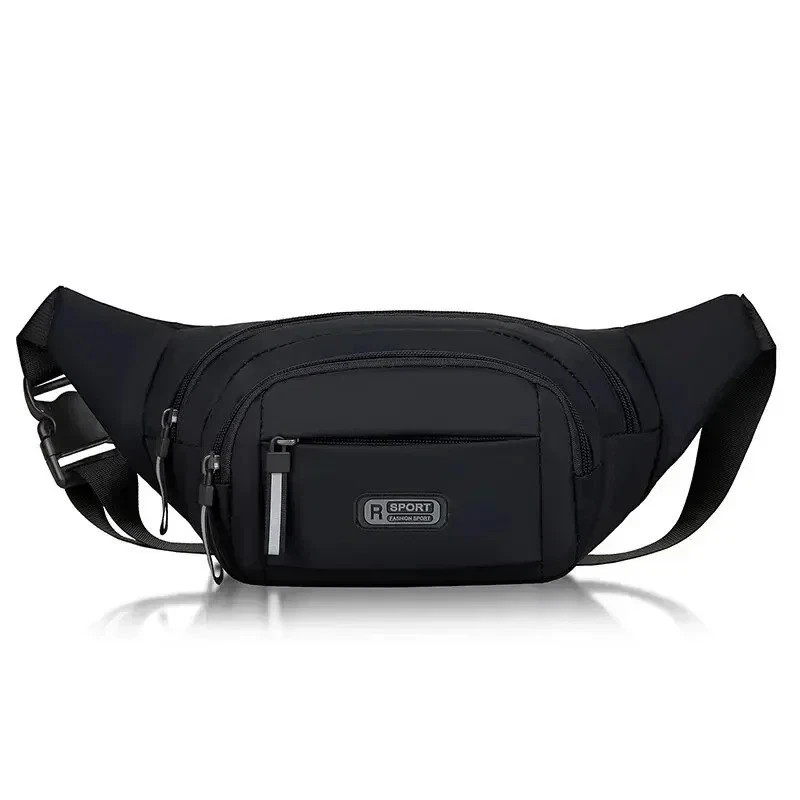 1Pc Men’s Canvas Waist Pack Sports Running Outdoor Anti-Theft Crossbody Belt Bag