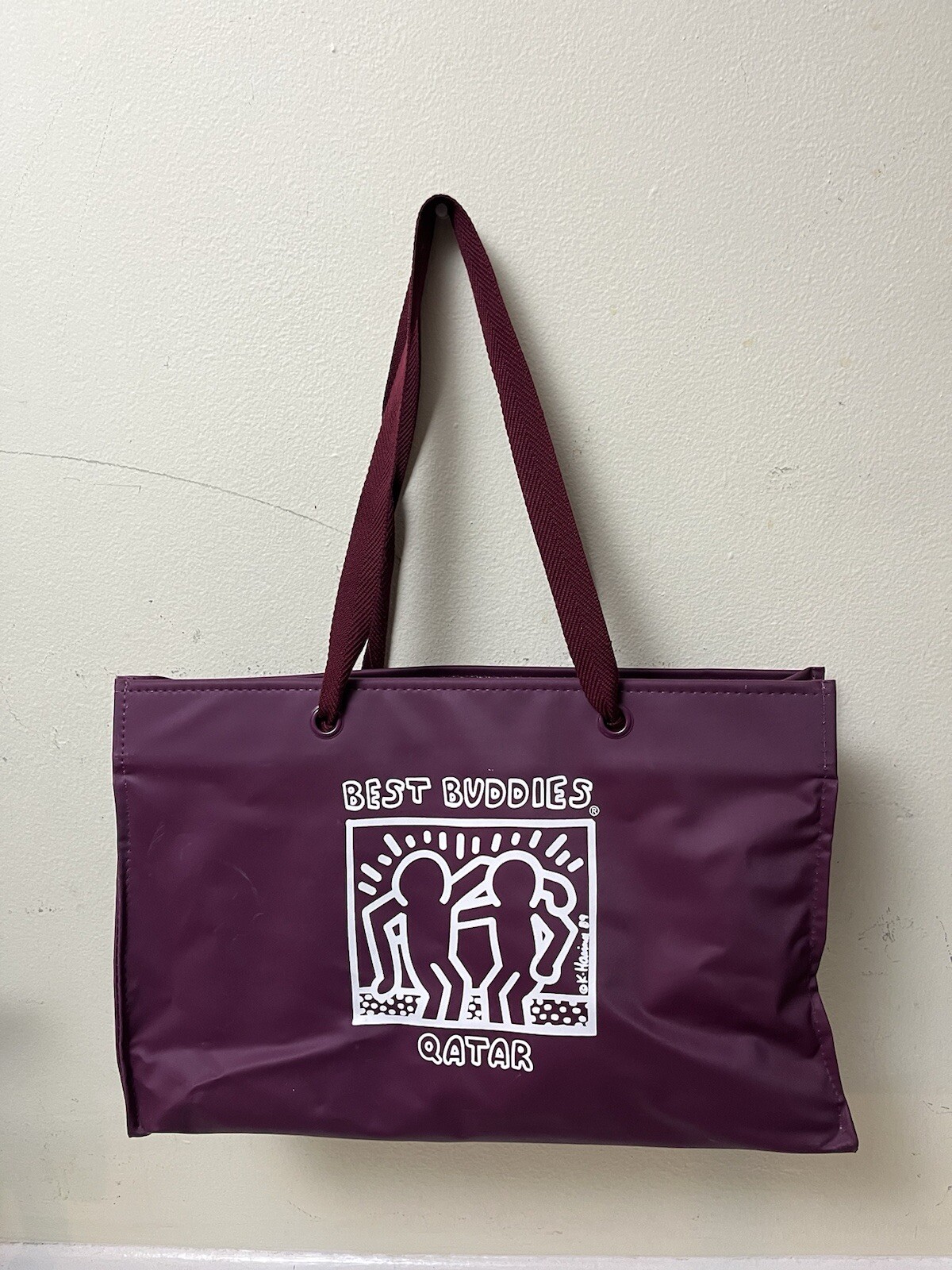 Vintage Keith Haring Bag Best Buddies Art Work From Qatar Double Sided Arabic
