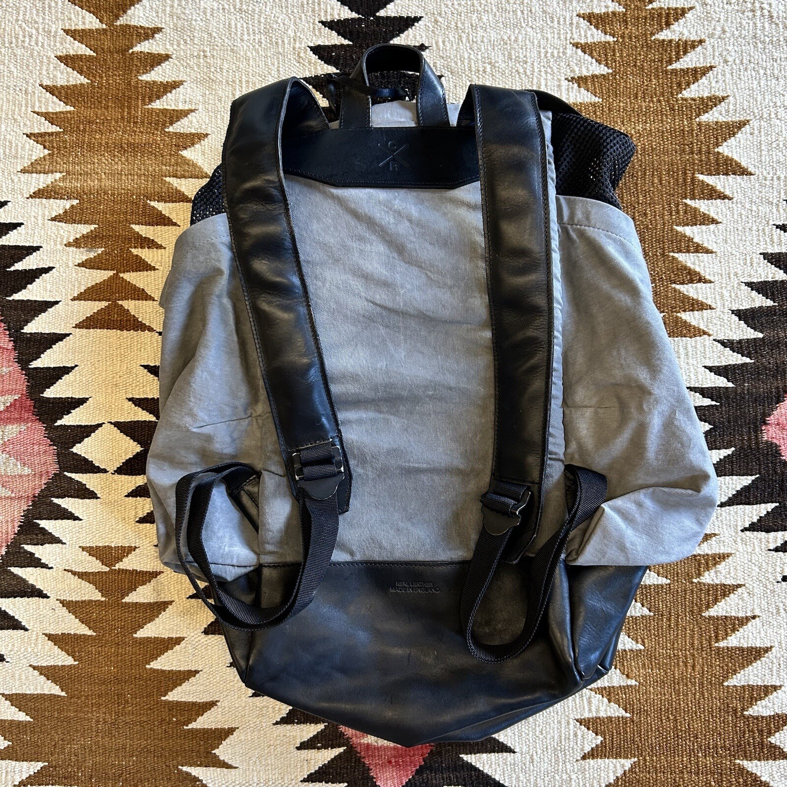 Christopher Raeburn Aruck Leather And Cotton Roll Top Backpack