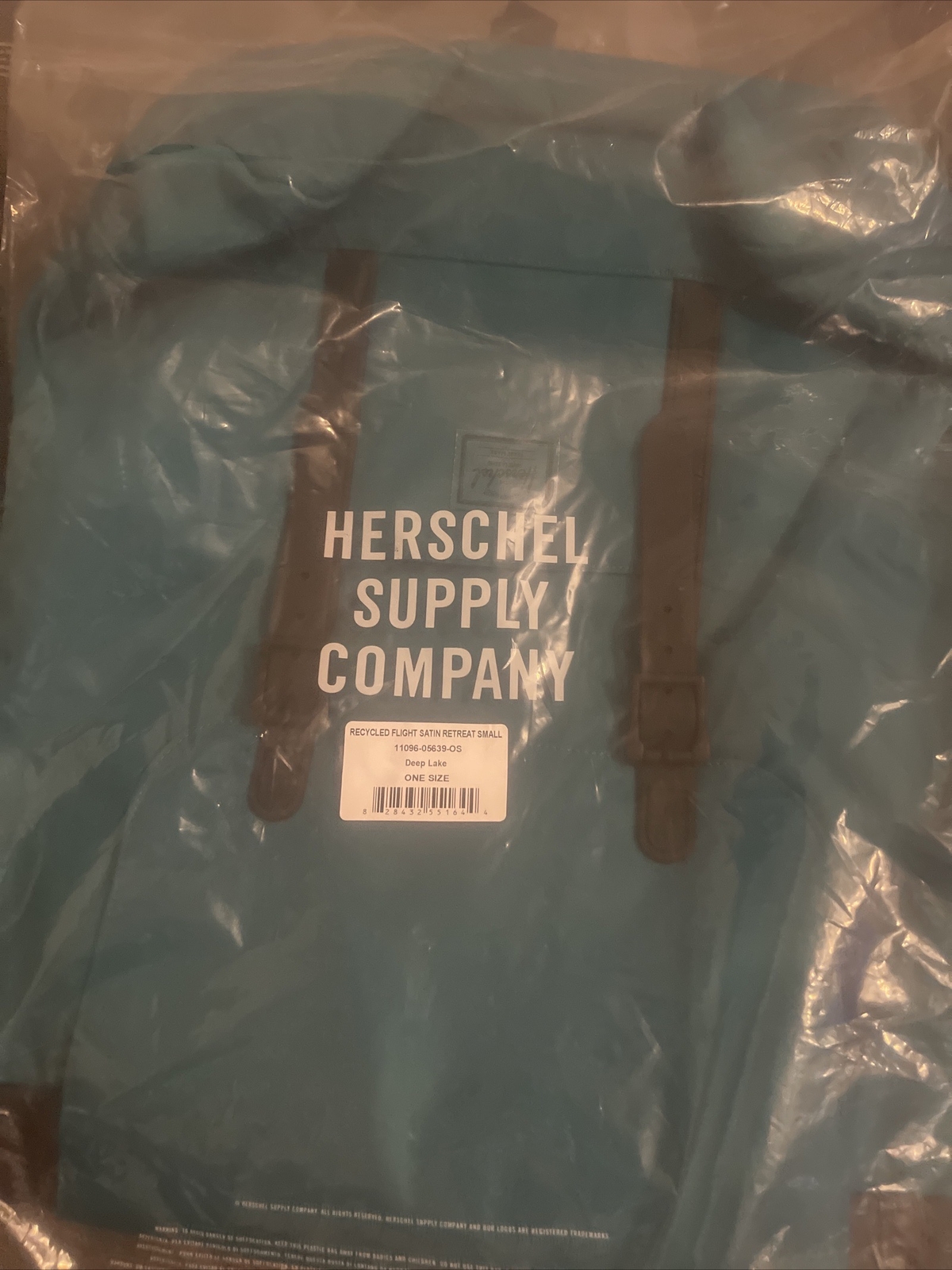 Herschel Recycled Flight Satin Retreat Backpack Small 11096-05639-OS Deep Lake