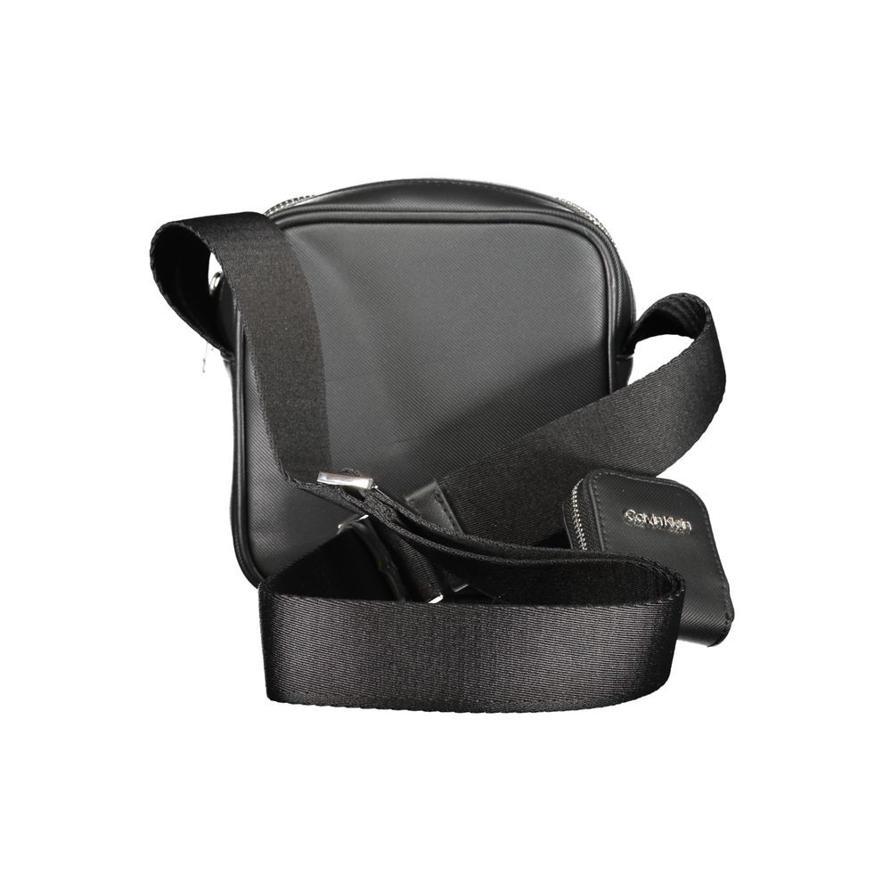 Calvin Klein Black Polyurethane Men Shoulder Bag 100% Authentic – CA-30961