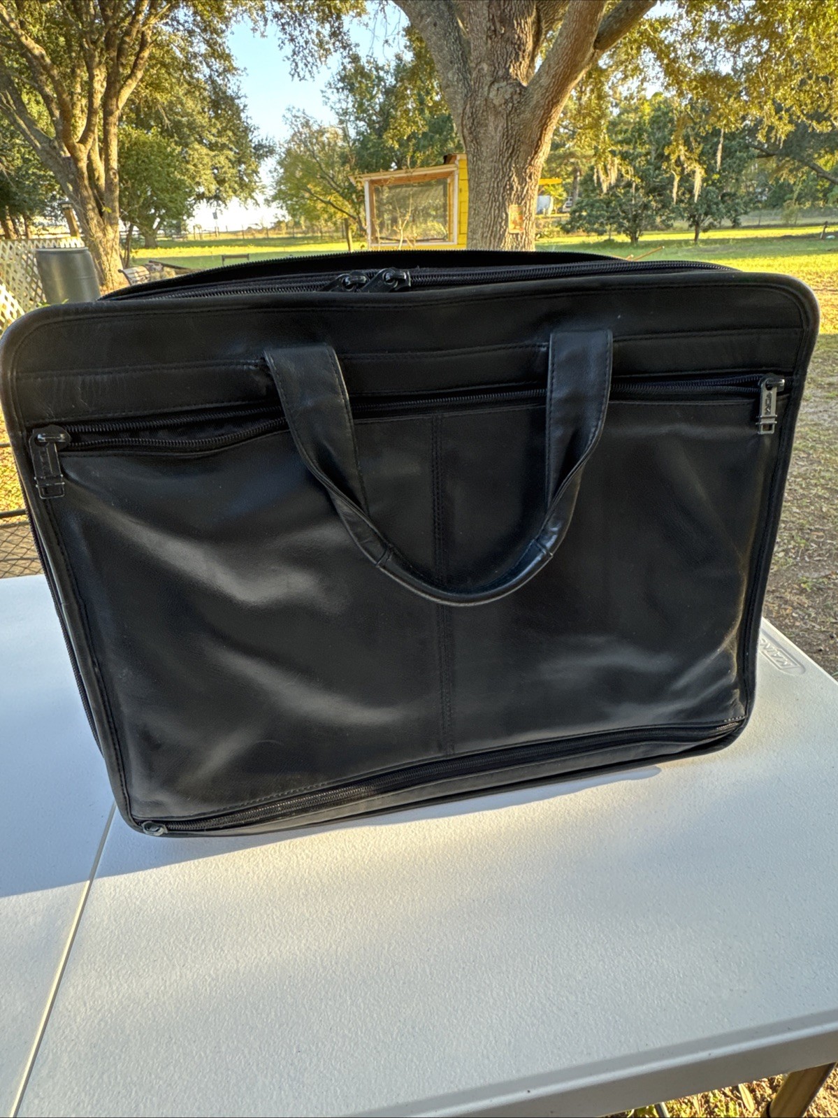 Tumi Alpha Compact Large Screen Briefcase Laptop Bag Leather 96114DH Reg $600+