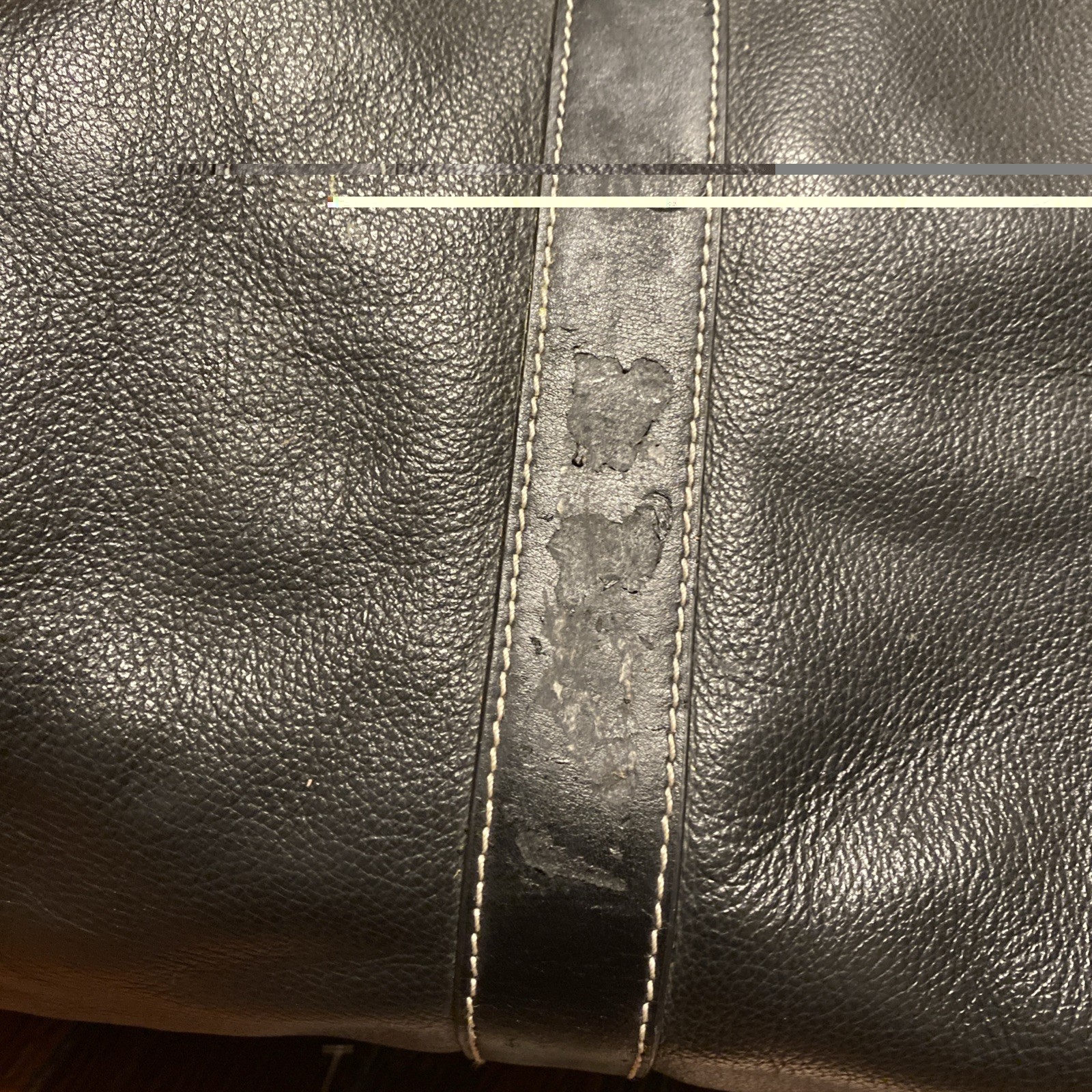 Used Harley Davidson Leather Duffle Bag Travel Black Motorcycle Carryon 22x10x12
