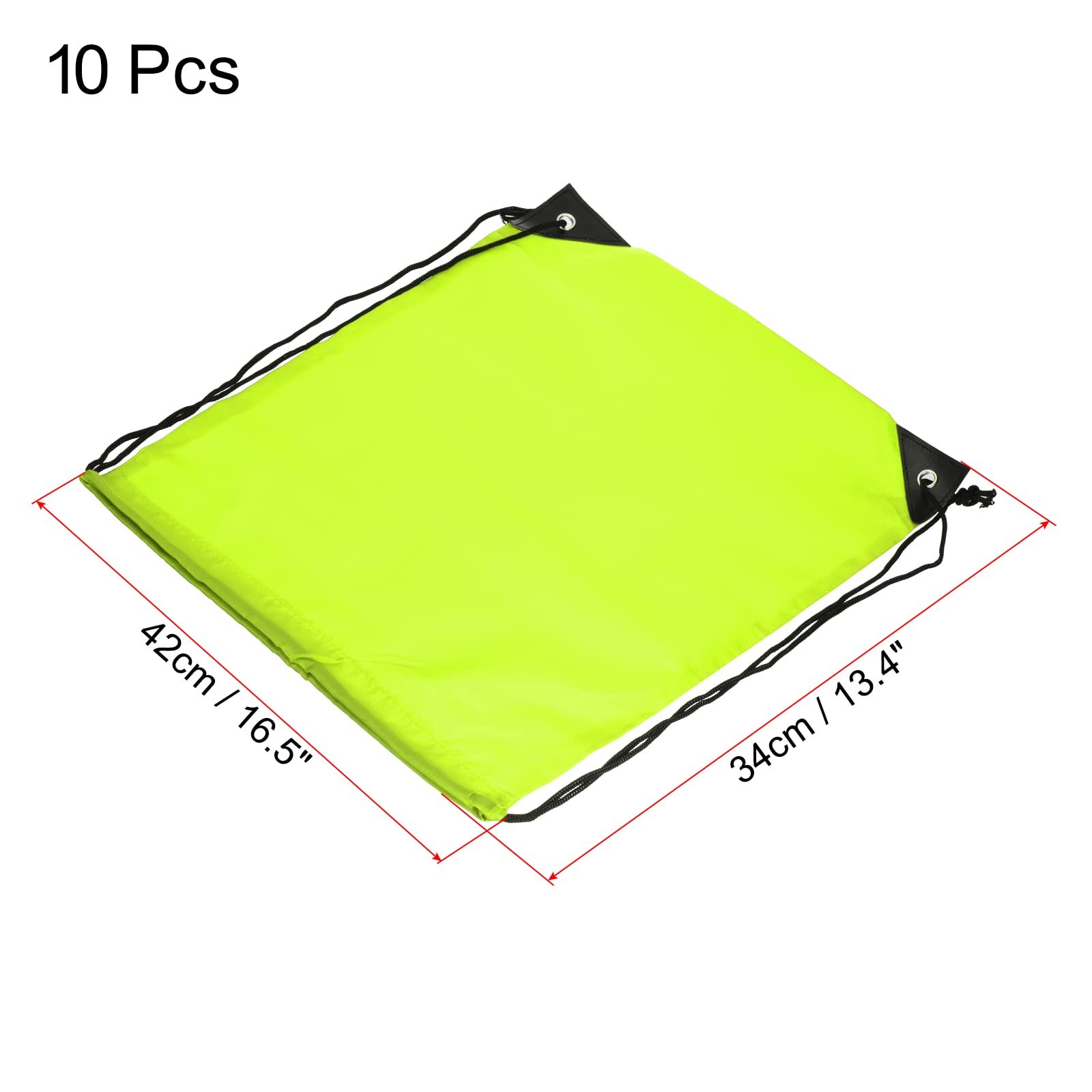 42x34cm Nylon Drawstring Bag, 10 Pack Storage Bulk Cinch Backpack Sack for Gy…