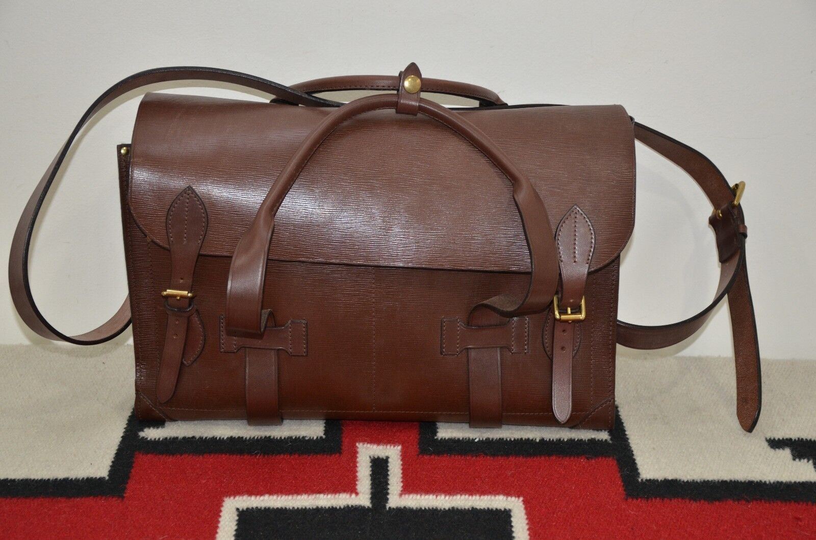 Ralph Lauren RRL Handmade in England Saddle Bridle Leather Doctor’s Duffle Bag