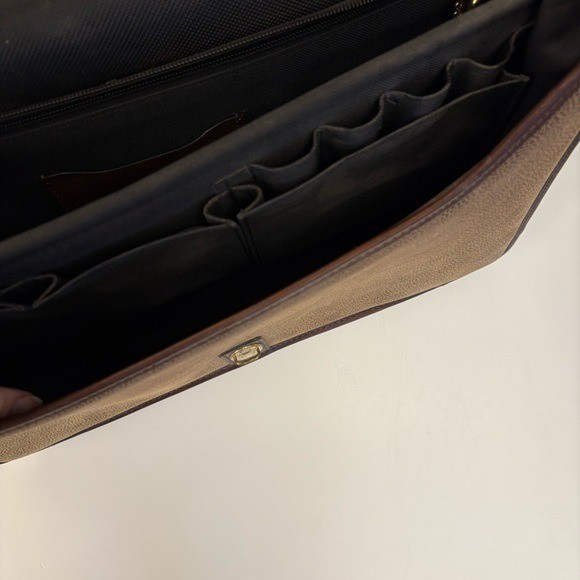 Jack George’s || Pebbled Briefcase Laptop Bag Leather Brown Tan