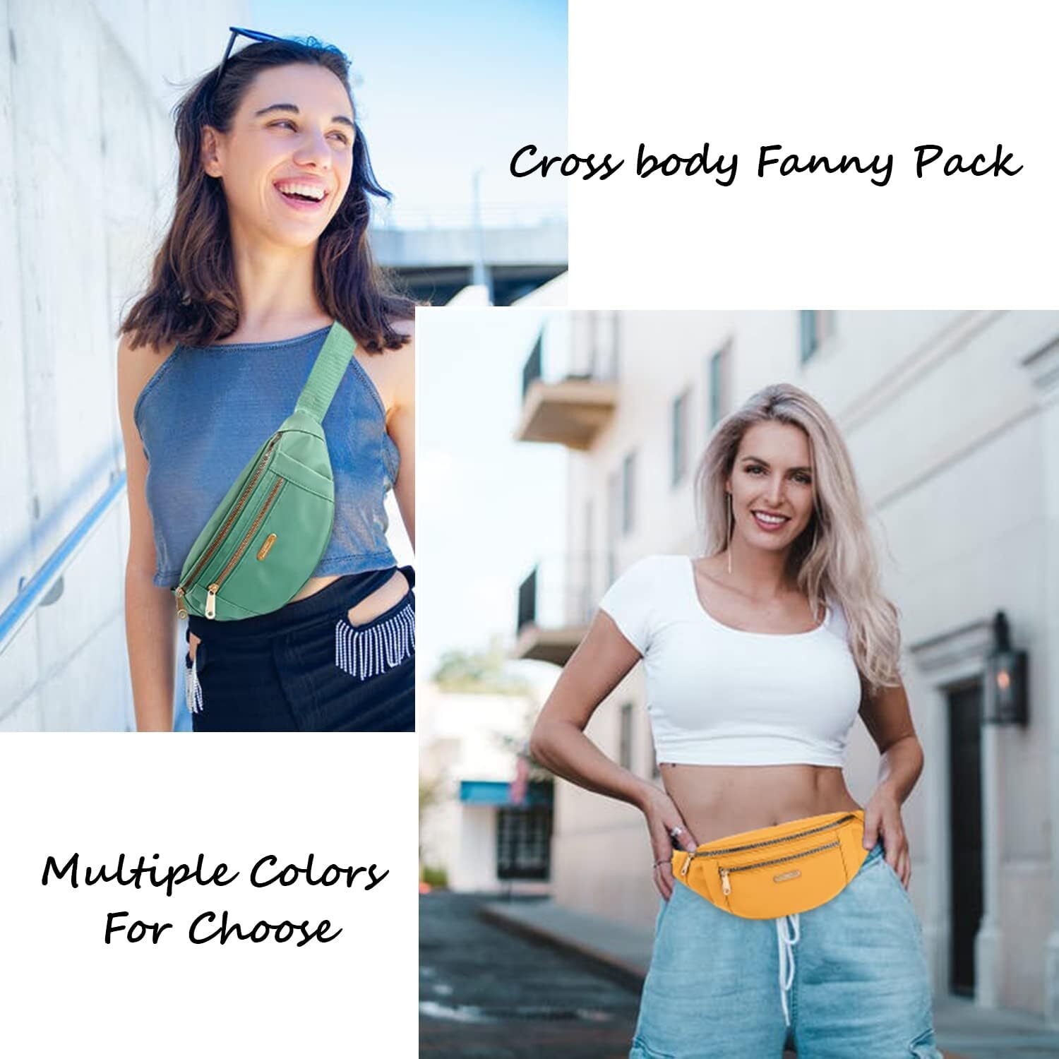 1/2 Pcs Fanny Packs Crossbody Waist Bags for Women Men Crossbody Waterproof US