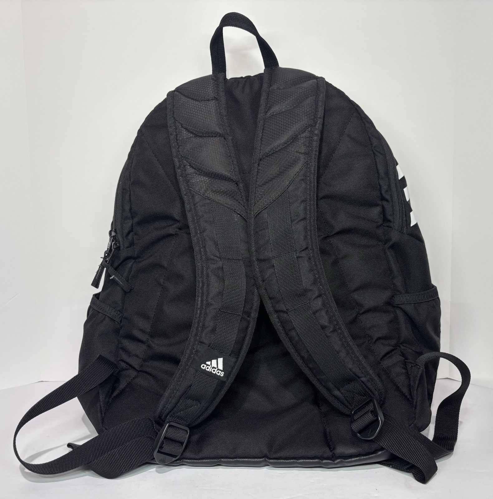 Adidas Backpack Black/White Green Wipe Clean Interior