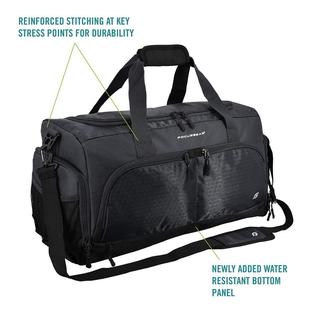 Ultimate Gym Bag 2.0: The Durable Crowdsource Designed Medium (20″), Black