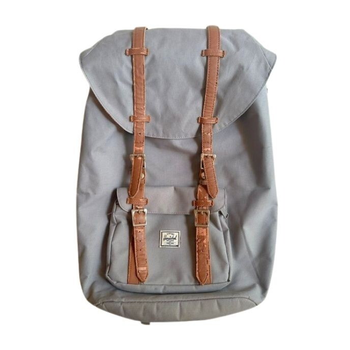 Herschel Supply Co. Little America Backpack – Gray with Red Striped Lining