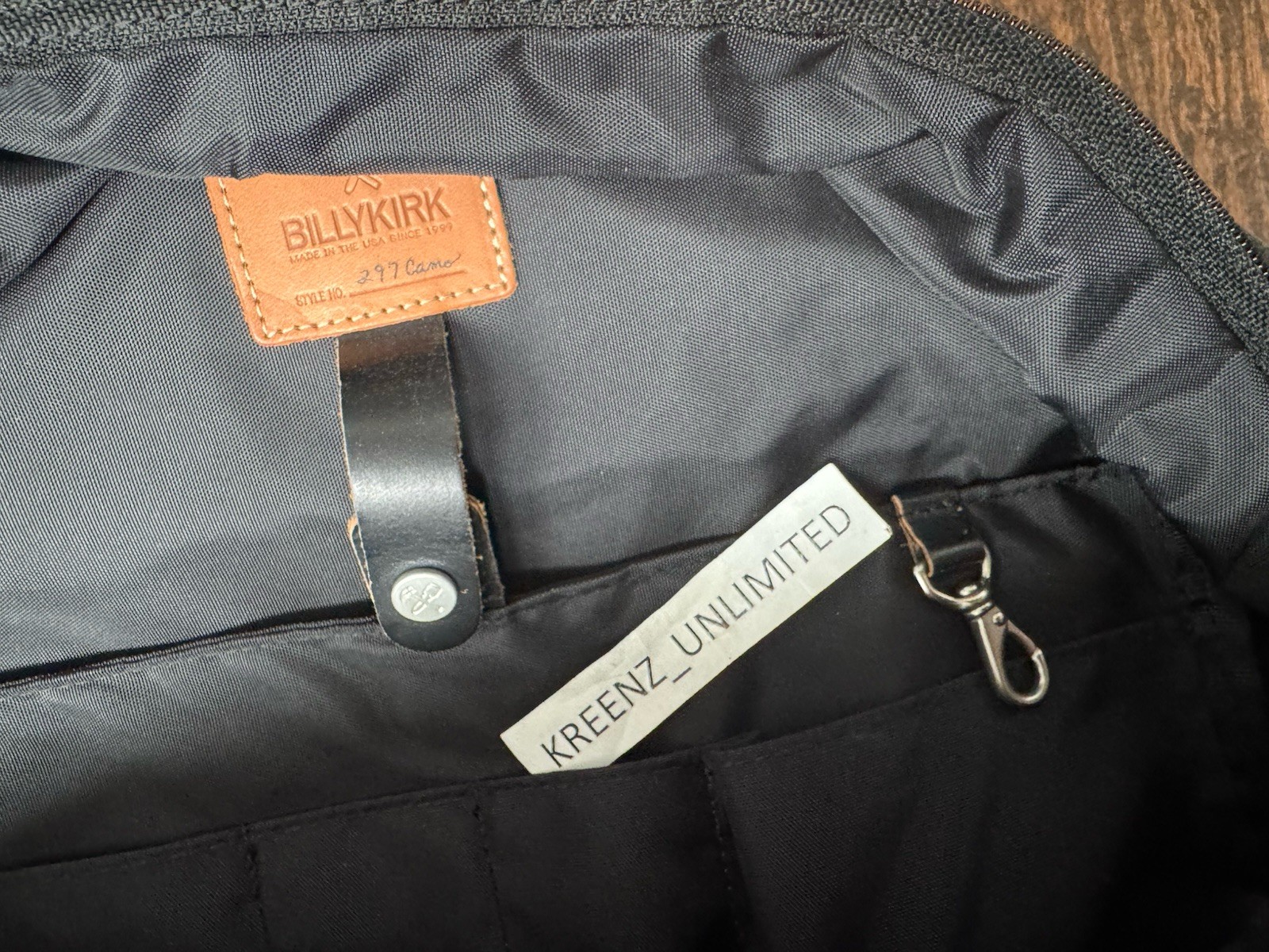 RARE $350 Billy Kirk Standard Issue Backpack in 10 oz. Waxed Canvas – 297 Camo