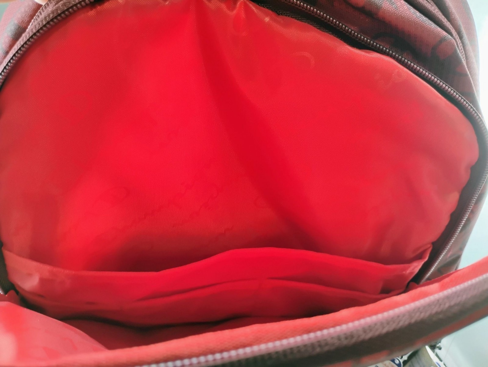 Champion Red Athletic Backpack With Logo & Laptop Compartment