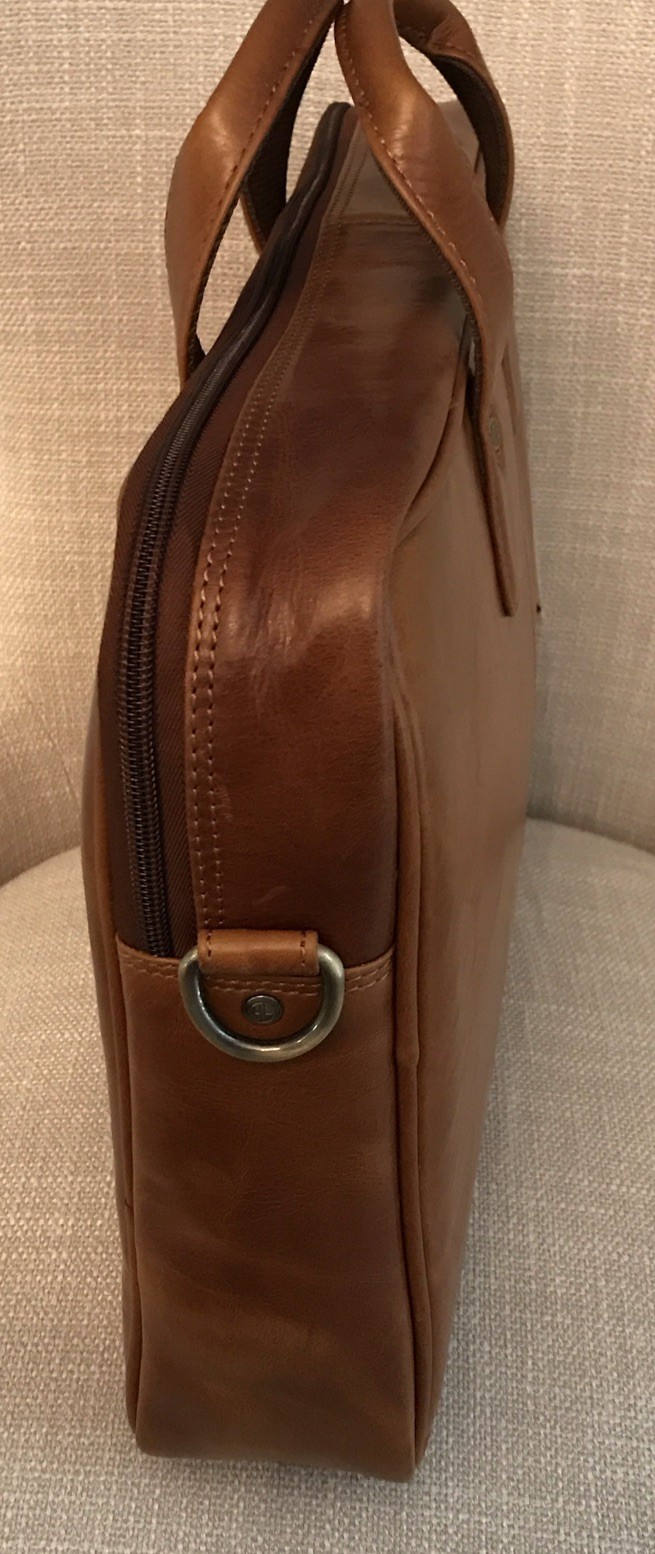 Hammonds Flycatcher Brown Leather Laptop Carry Case Bag