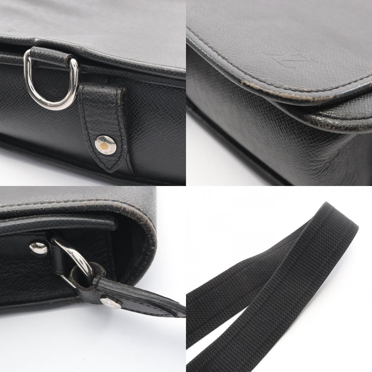 LOUIS VUITTON Andrei Shoulder Crossbody Bag M32482 Taiga leather Ardoise Used LV