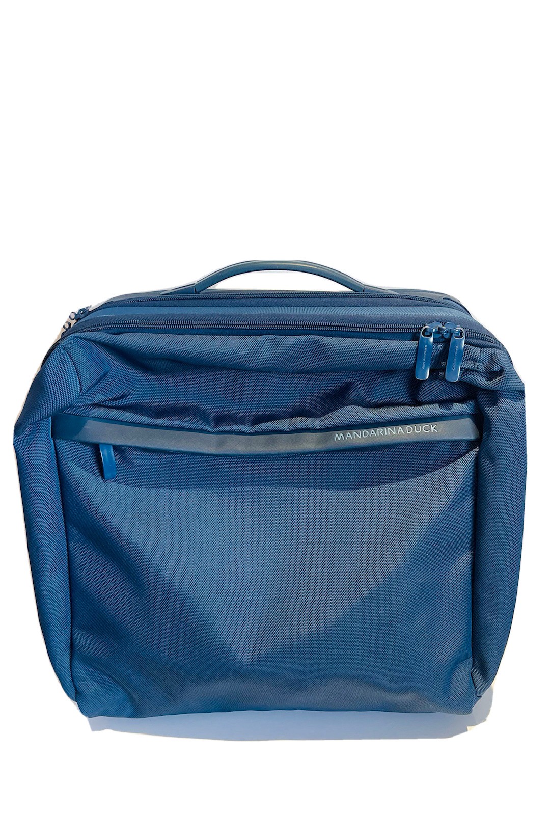 MANDARINA DUCK Blue Zephyr 2 Wheeled Trolley Cabin Laptop Luggage Bag 44x40x24cm