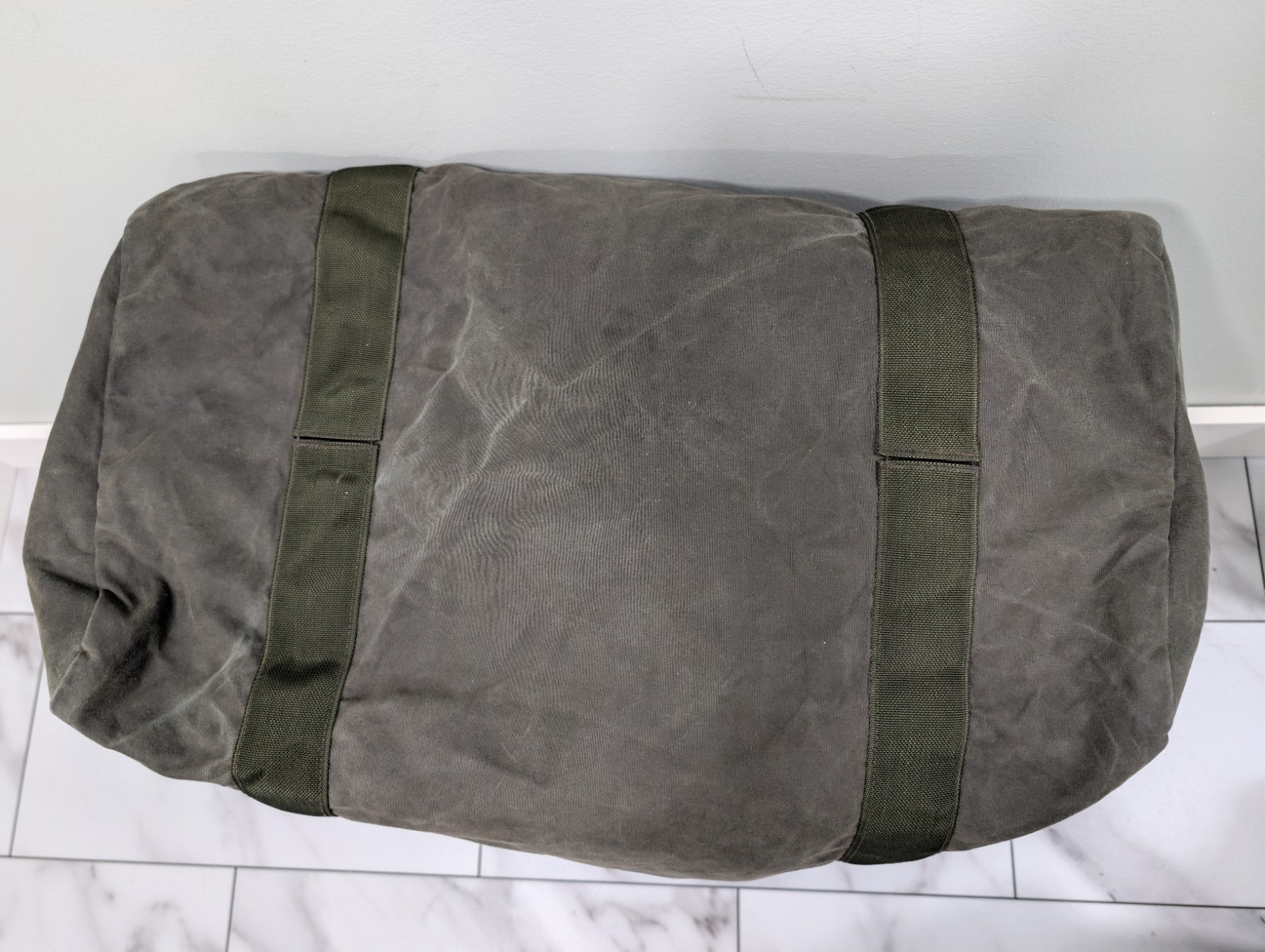 Filson Field Medium Duffel Bag Spruce Green Tin Cloth Nylon Lined Made in USA