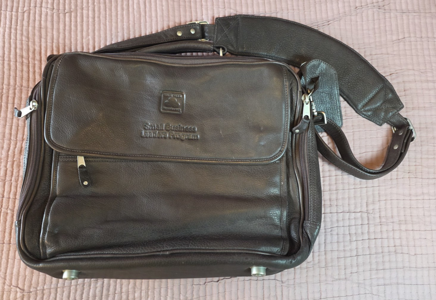 Canyon Outback Leather Goods Laptop Bag Brown State Farm Insurance