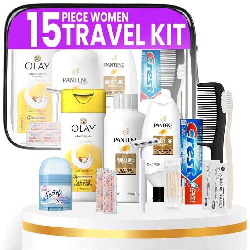 Trektote Travel Toiletry Kit For Women – 15 Piece Set of Premium Travel Size …