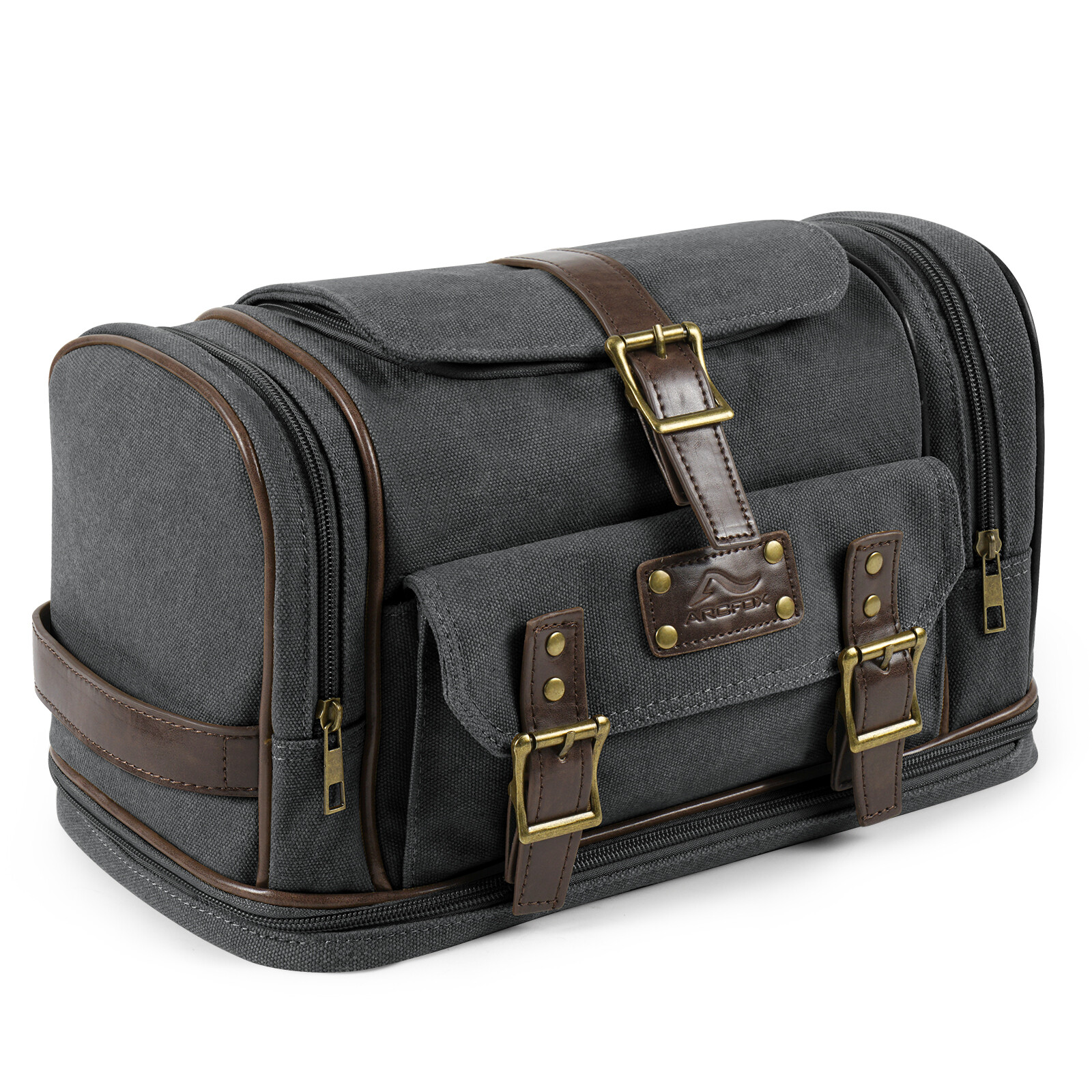 Canvas Hanging Travel Toiletry Bag Portable Wash Bag Cosmetics Shaving Organizer