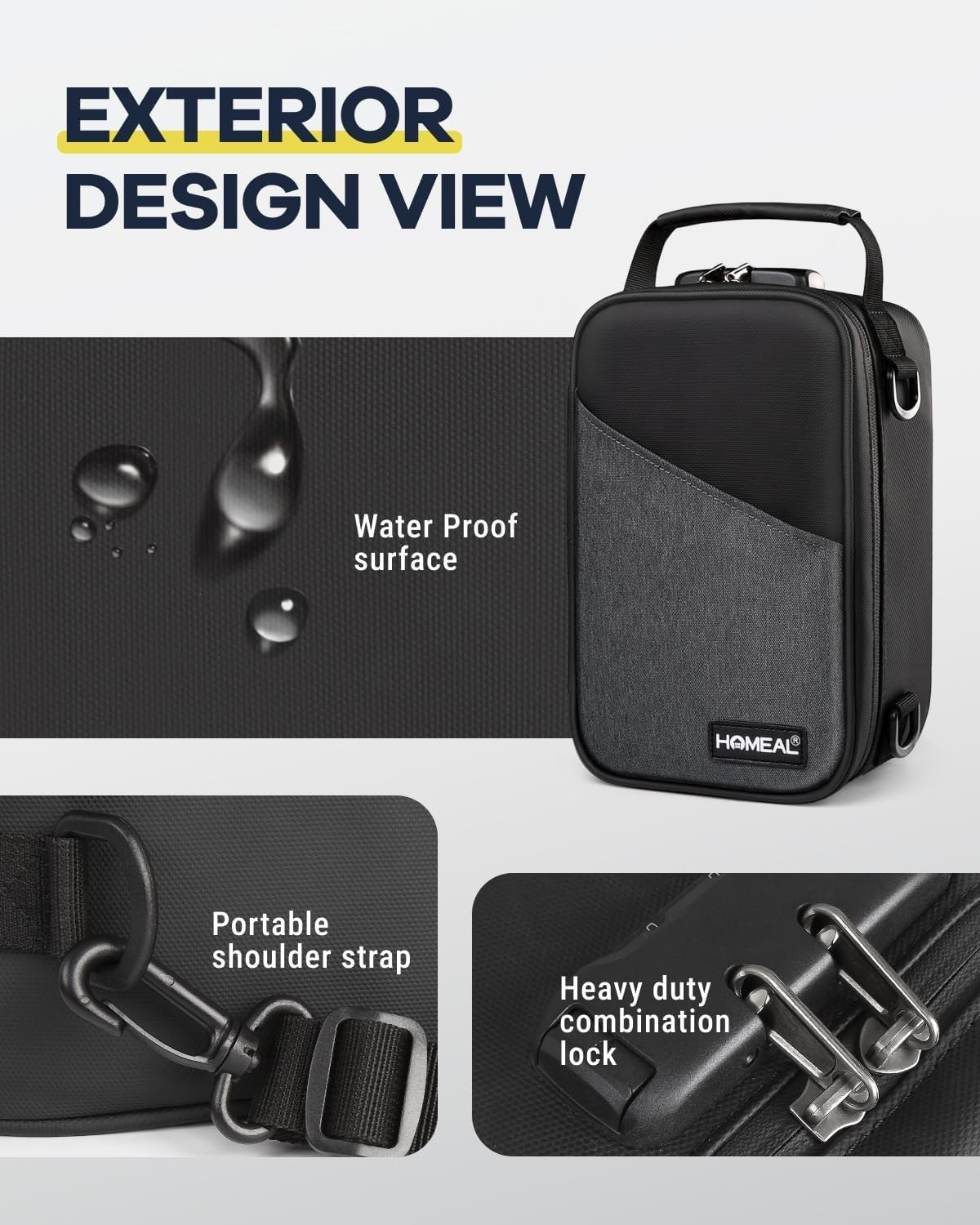 Smell Proof Bag with Combination –Lockable Discreet Carbon Odor Control for Home