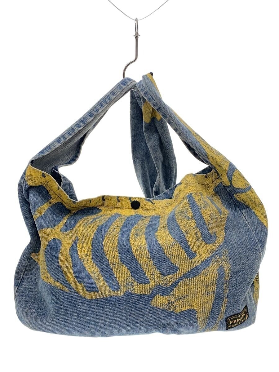 KAPITAL Bone Shoulder Newspaper Bag Canvas Indigo Vintage Rare Stylish Carry Bag
