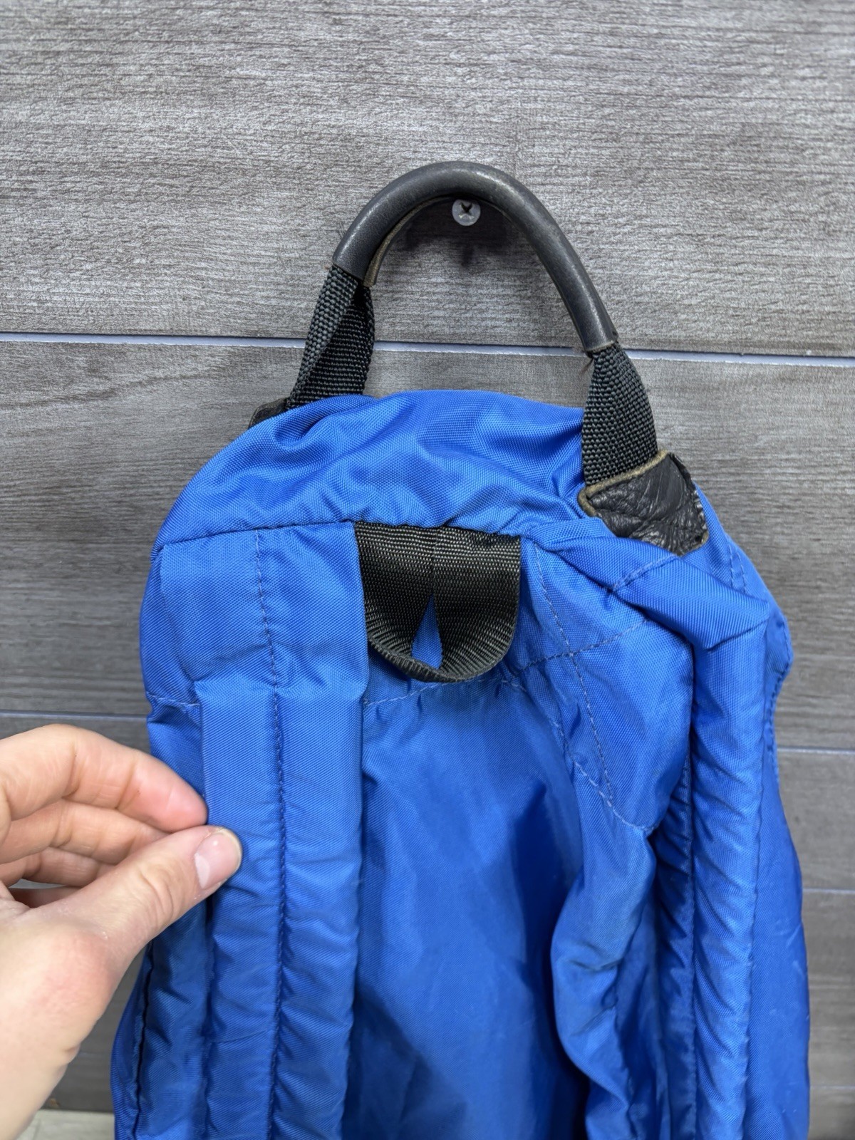 The Original Boomer Bag Backpack Suede Bottom Book Back Vintage Blue Kangaroo