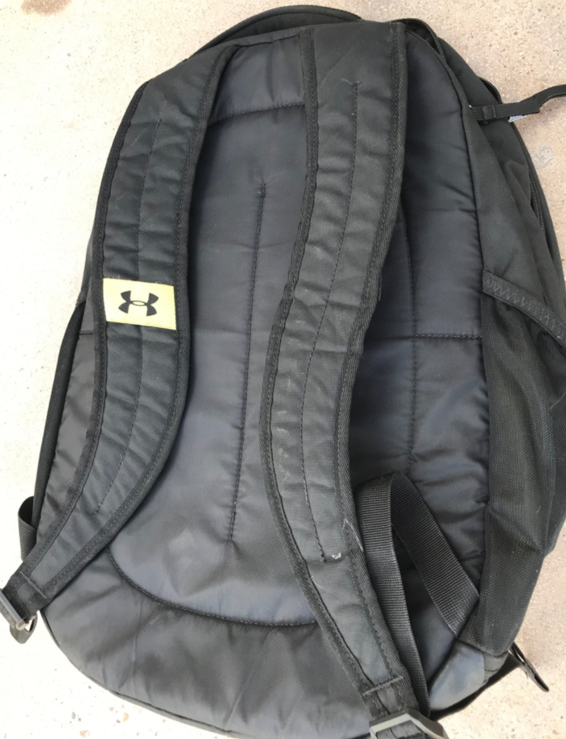 Under Armour Storm Hustle 4.0 Black Backpack Laptop Green Interior School Bag