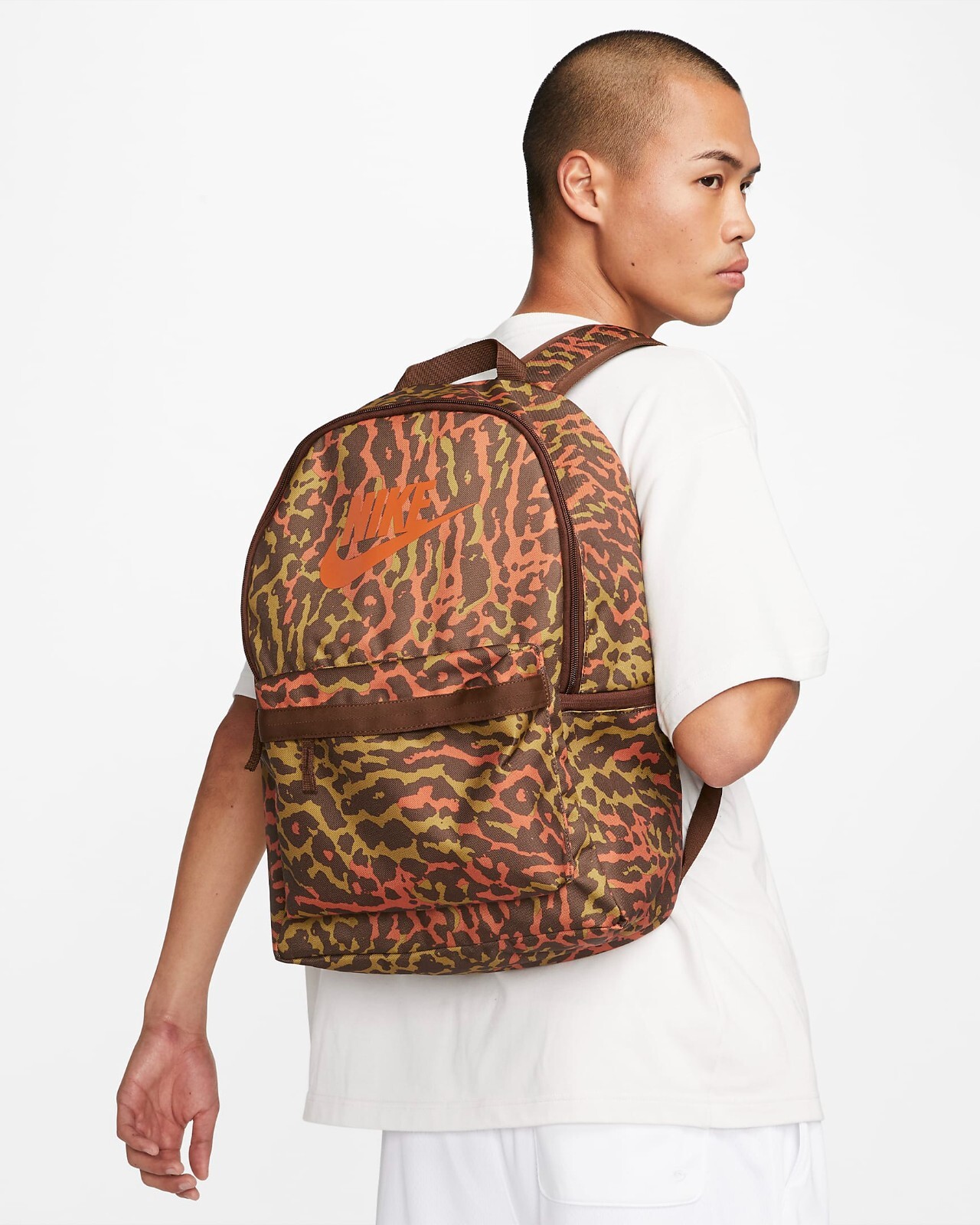 Nike Retro Backpack Brown Orange Animal Rare – Gym/Travel/School Day Bag NWT