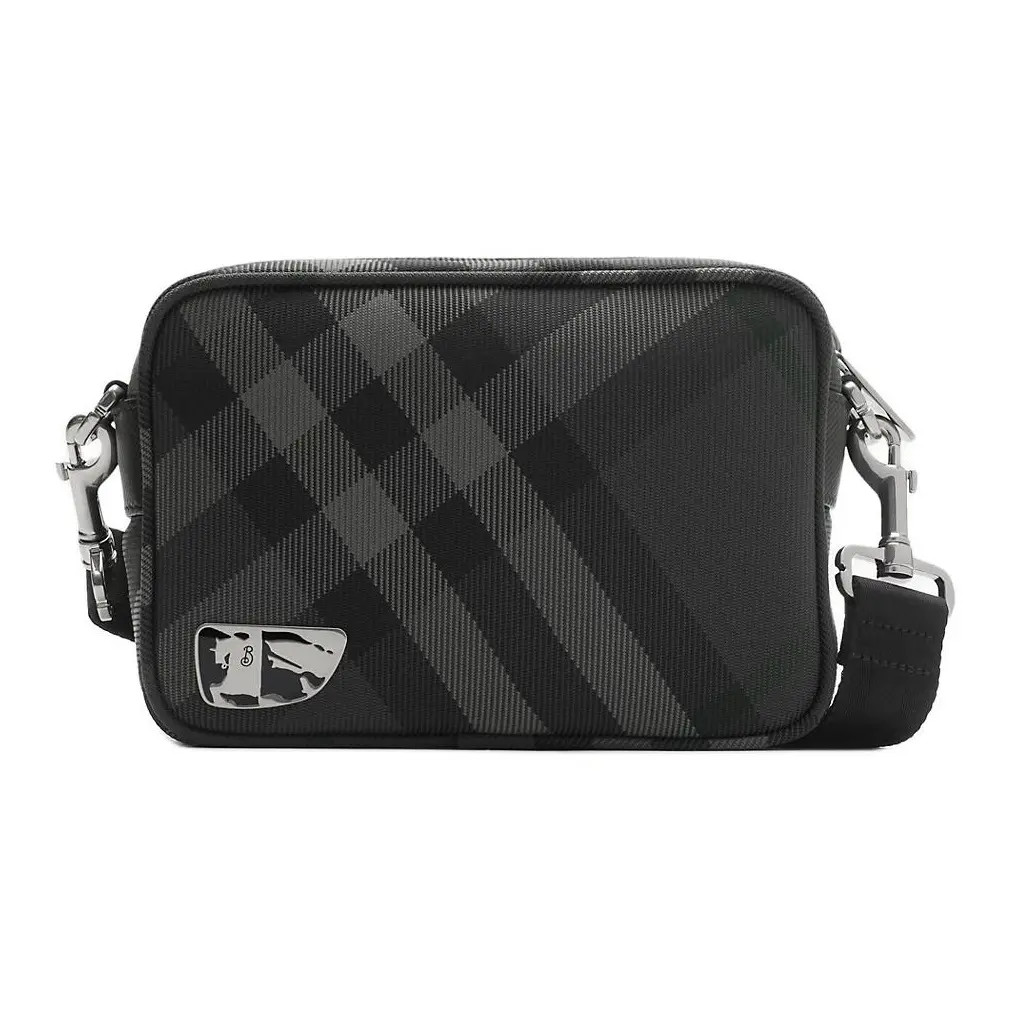 Burberry Zipper Closure Crossbody Single Shoulder Bag Men’s 7.3×2.2×4.7 in