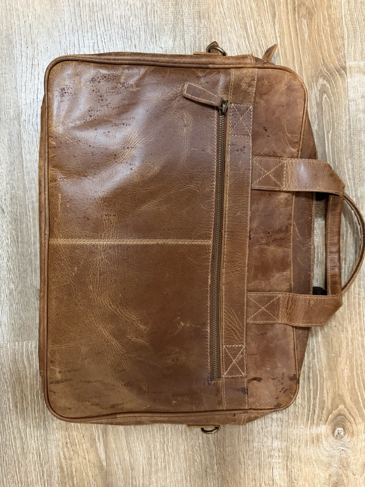 KOMAL’S PASSION Leather Briefcase Messenger Bag Laptop Crossbody !! Nice !!