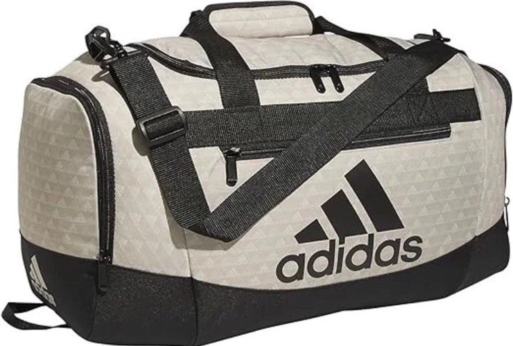 adidas Unisex BOS Mini Monogram Beige/Black Defender 4 Small Duffel Bag -5156951