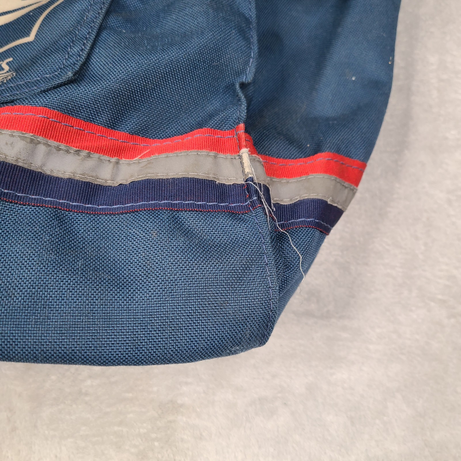 Vintage USPS Mail Carrier Bag Blue Canvas Messenger Satchel w/ Leather Strap