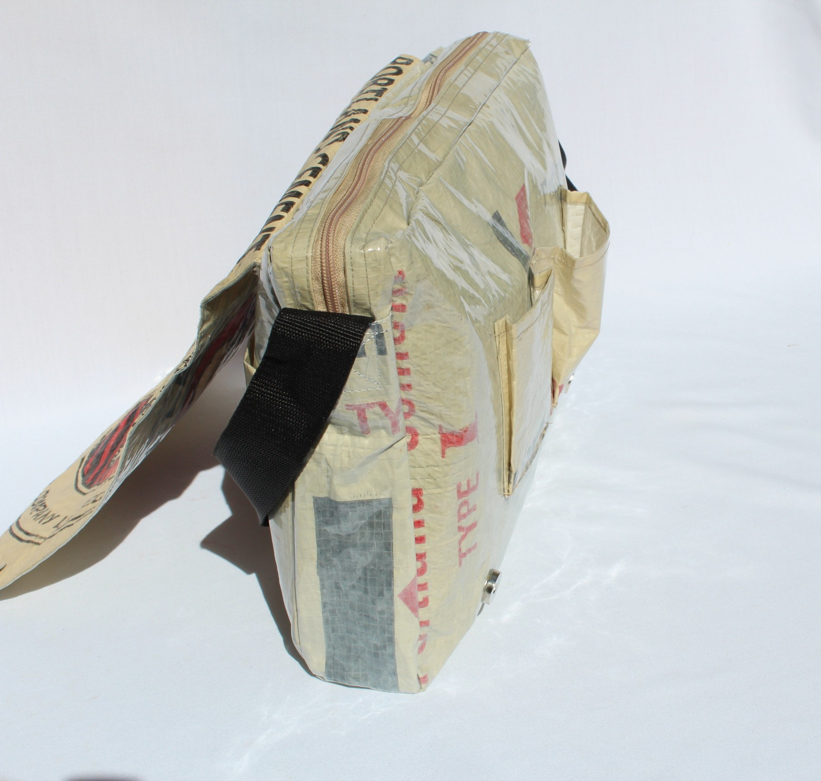 Elephant Brand Large Recycled Messenger Bags made from Cement Bags in Cambodia