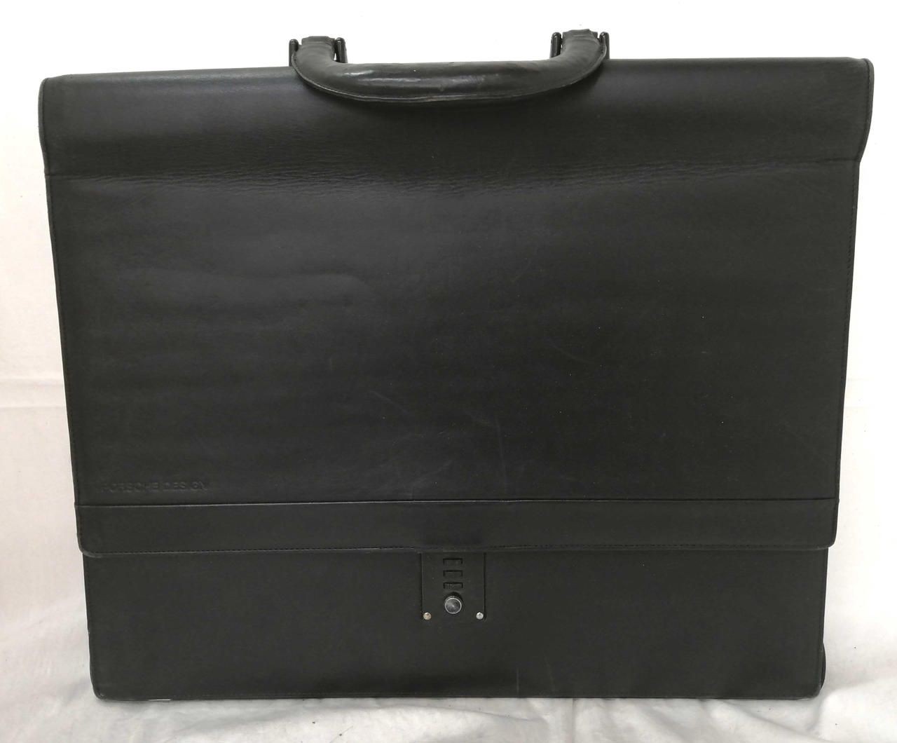 PORSCHE DESIGN Square Business Bag Black Lock No909 Used